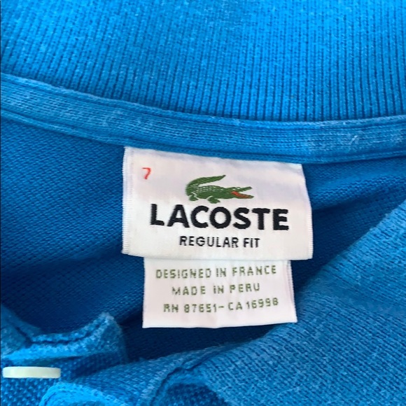 Men’s blue Lacoste Polo shirt - Picture 3 of 5